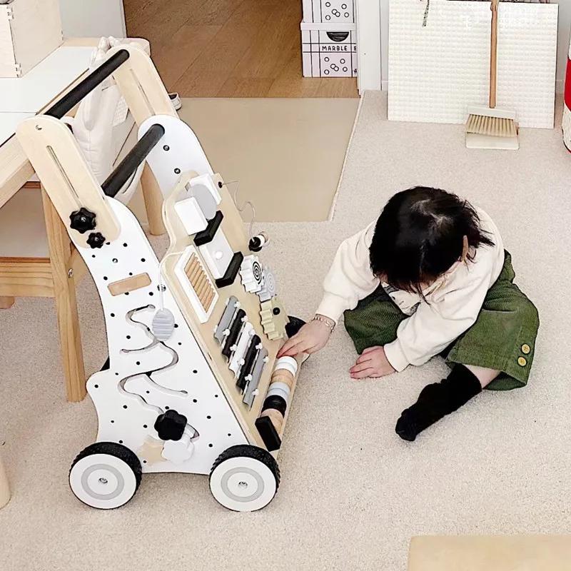 Marche-bébé, poussette, marche-bébé anti-jambes en O, marche-bébé anti-basculement, les jouets en bo
