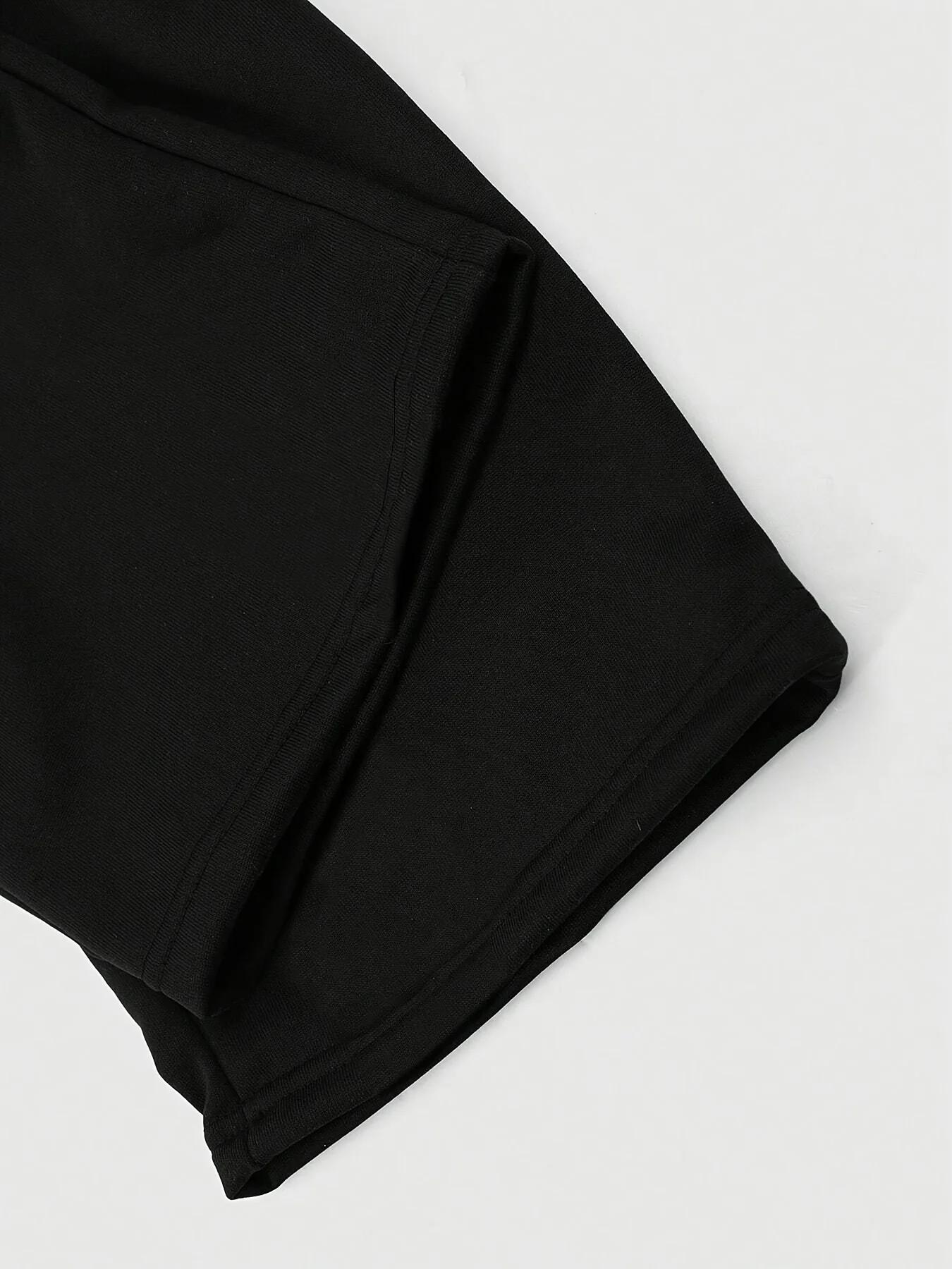 2025 Pantalon à jambes larges noir pour hommes à la mode Grande croix blanche imprimée Pantalon hip-