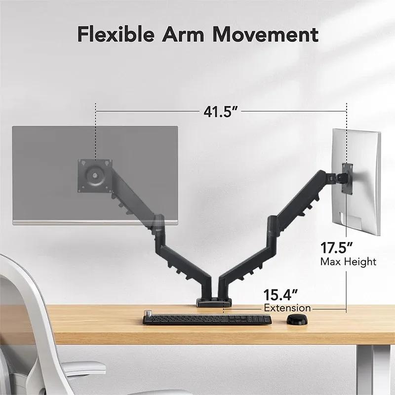 Nouveau support de moniteur d'ordinateur à bras simple/double pour disposition horizontale verticale