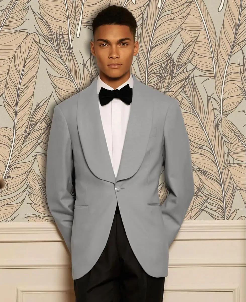 Costumes décontractés vert menthe pour hommes, coupe cintrée, revers, costume de mariage formel d'af