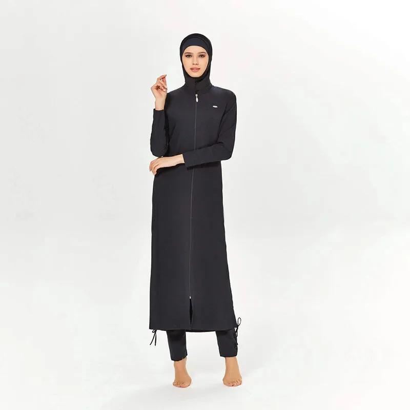 3 pièces musulman modeste Burkini Femmes maillots de bain maillot de bain pour femmes Abayas Hijab i