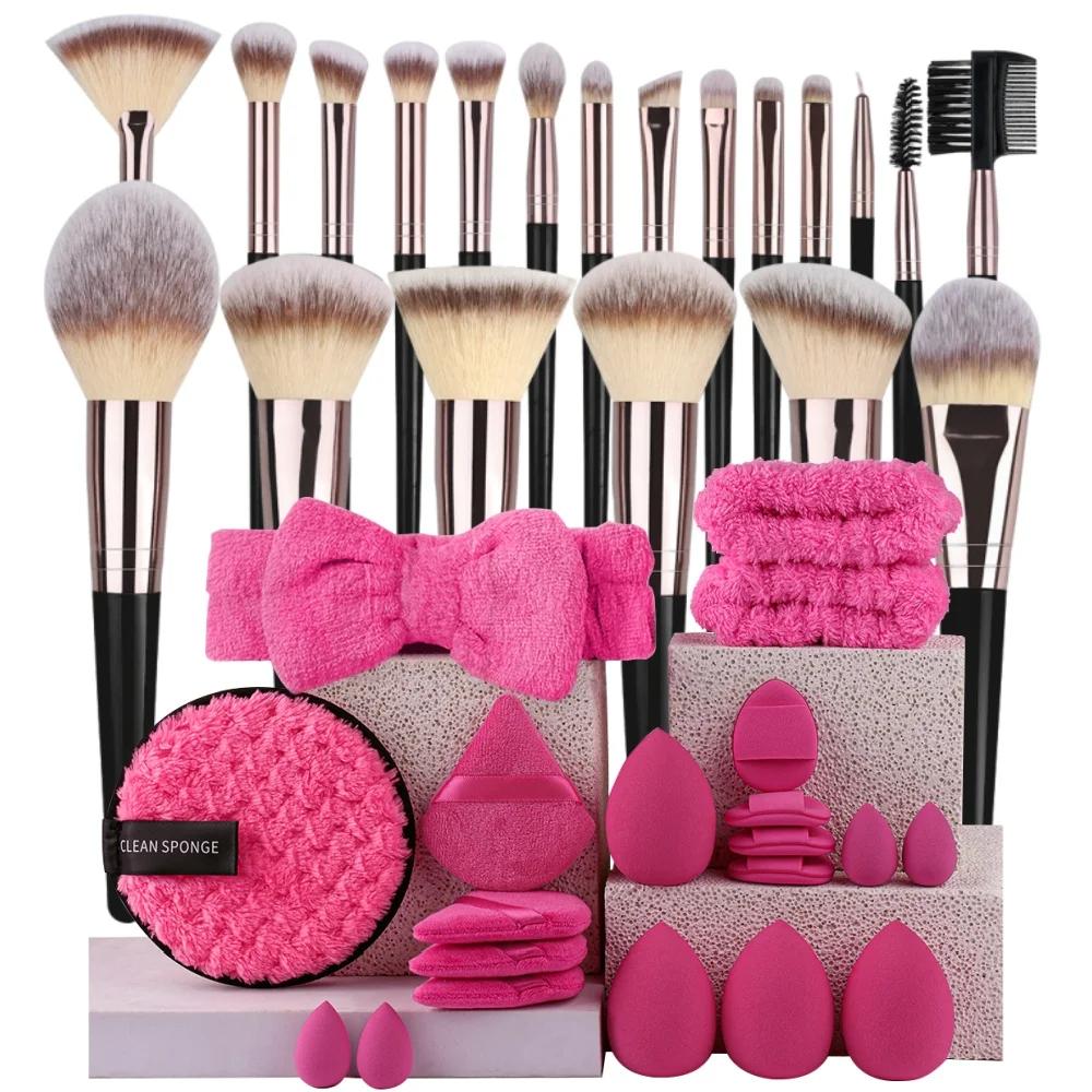 Ensemble professionnel de 3 à 20 pinceaux de maquillage, doux et moelleux, pour fard à paupières, fo