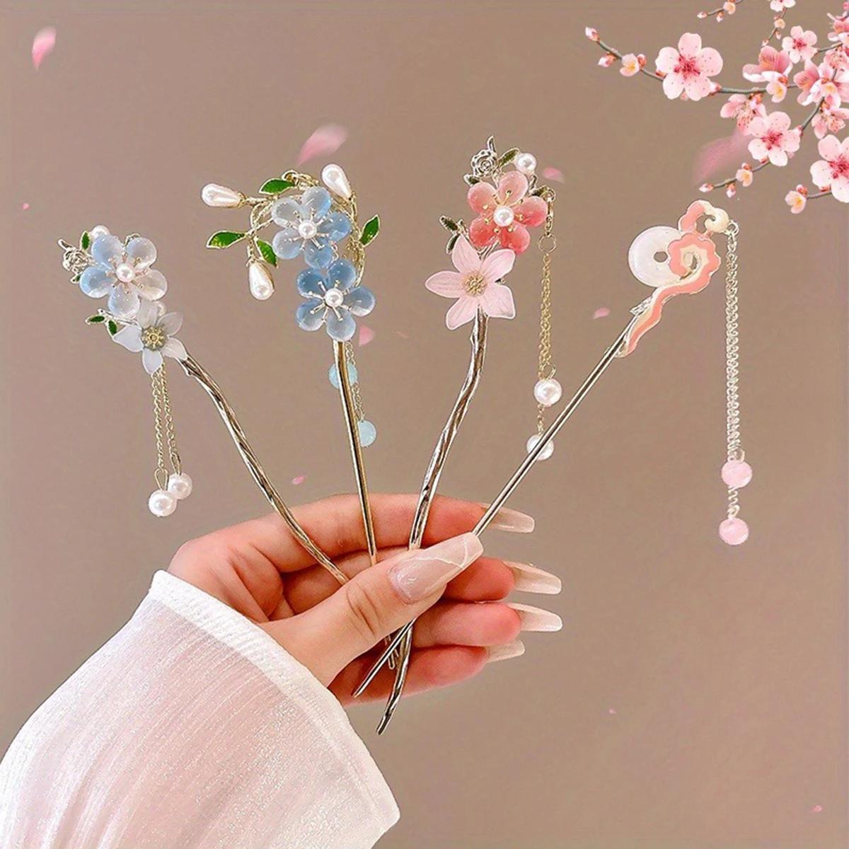 Accessoire de cheveux romantique de Style chinois, bijoux en alliage, aiguille à cheveux pour femmes