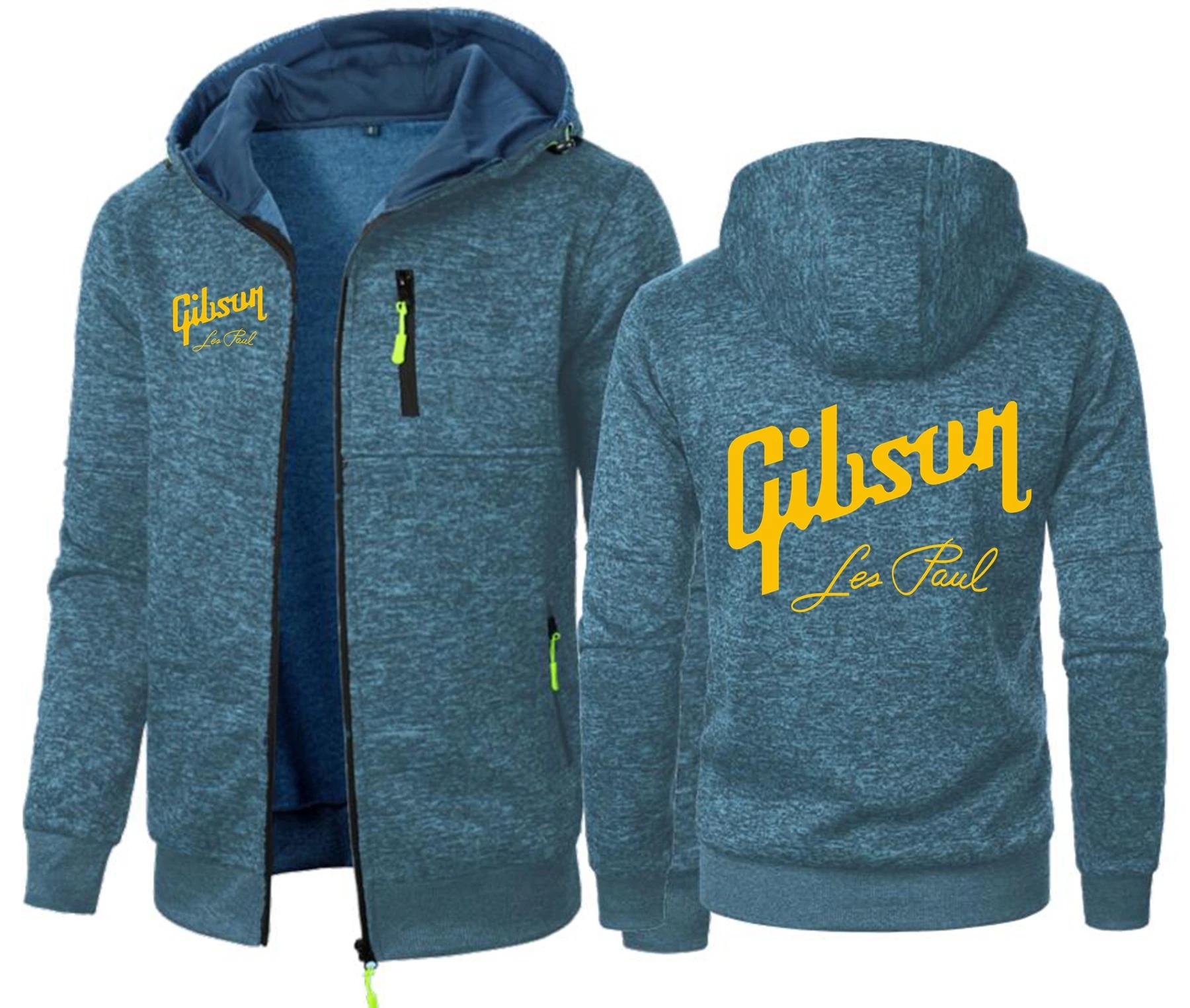 Gibson 1894 Rock-inspiration Jacquard à capuche polaire hommes sweat à capuche Gibson Paul Gibson gu