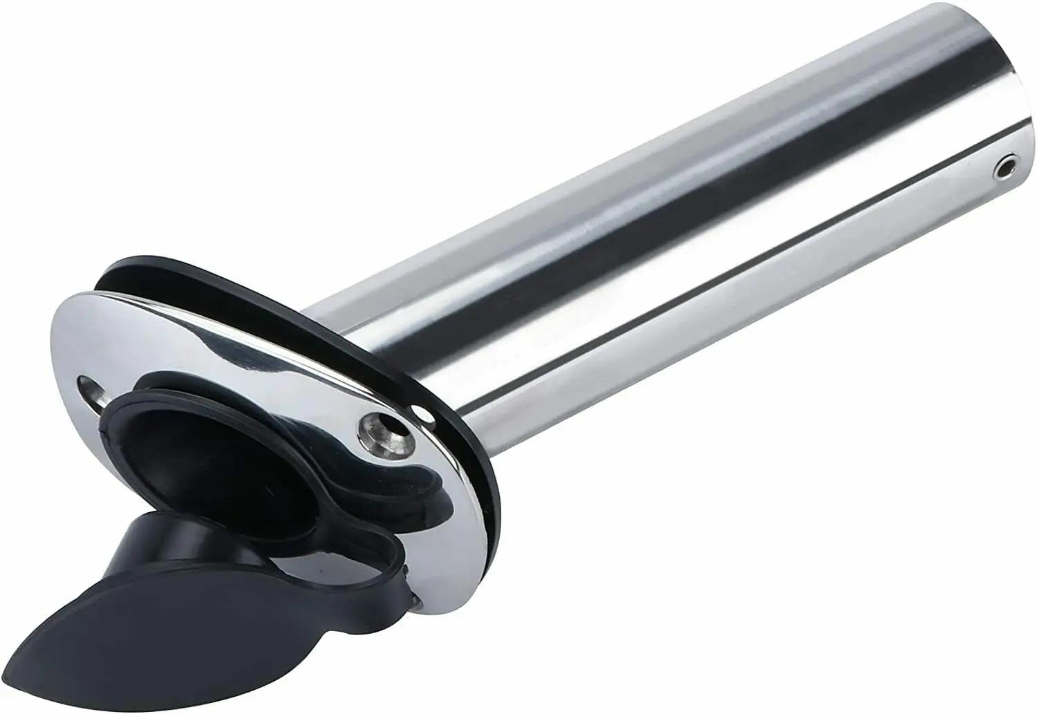 2 supports de canne à pêche pour bateau, montage encastré en acier inoxydable, dosette de canne à 30