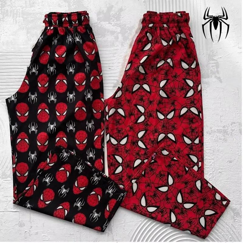 Pantalon de pyjama Spider-Man 2026 pour la famille, pyjama de couple, pantalon décontracté de super-