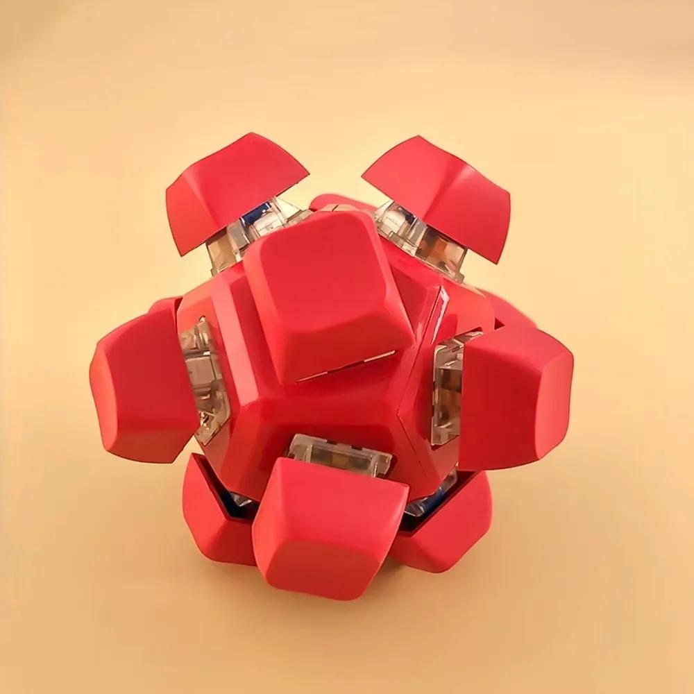 Nouveau 12 touches boule magique Fidget porte-clés touches bouton bricolage clavier doigt clavier ca