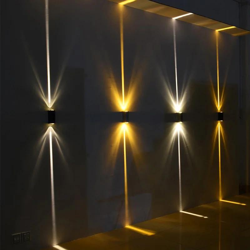Lumière extérieure COB en aluminium argenté 6W éclairage extérieur extérieur étanche IP65 applique m