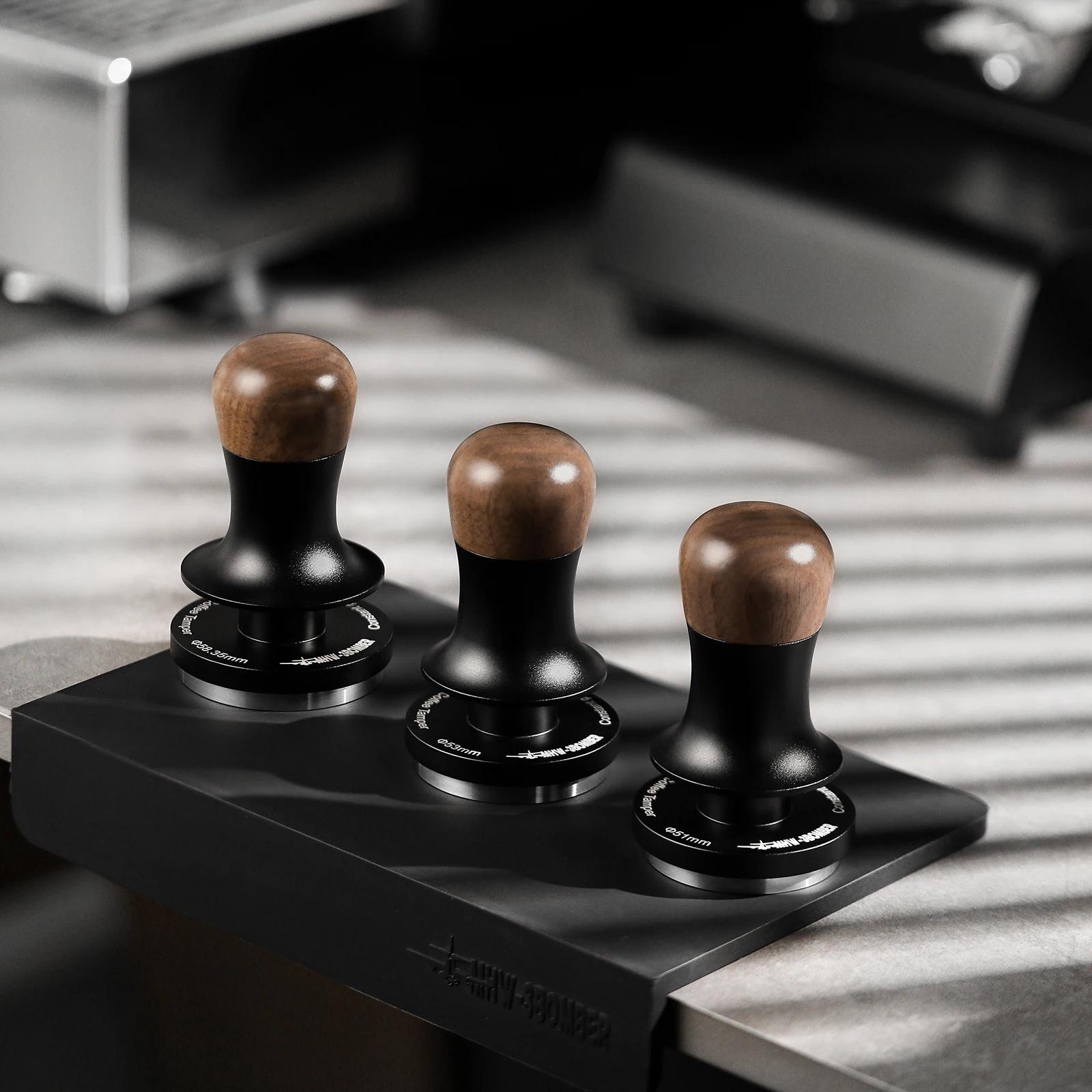 MHW-3BOMBER Tamper à café à pression constante 30 lb, 51 mm, 53 mm, 58 mm, tamper plat pour expresso