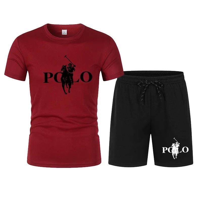 Ensemble de sport décontracté tendance été 2026 pour homme, t-shirt en maille style urbain