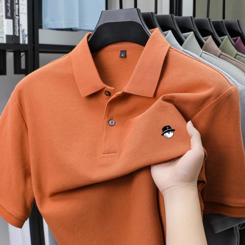 Polo brodé à motif exquis de dessin animé, nouvelle collection, best-seller de l'été, pour hommes, 1