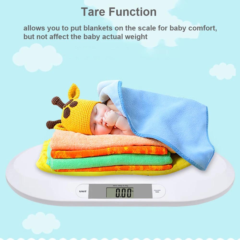 Balance numérique pour bébé jusqu'à 20 kg/44 lb, balance pour nourrissons, balance pour nouveau-nés,