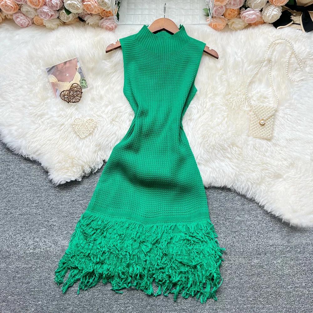 YuooMuoo femmes robe 2026 nouvelle mode d'été Sexy ajouré couture sans manches moulante robe de soir