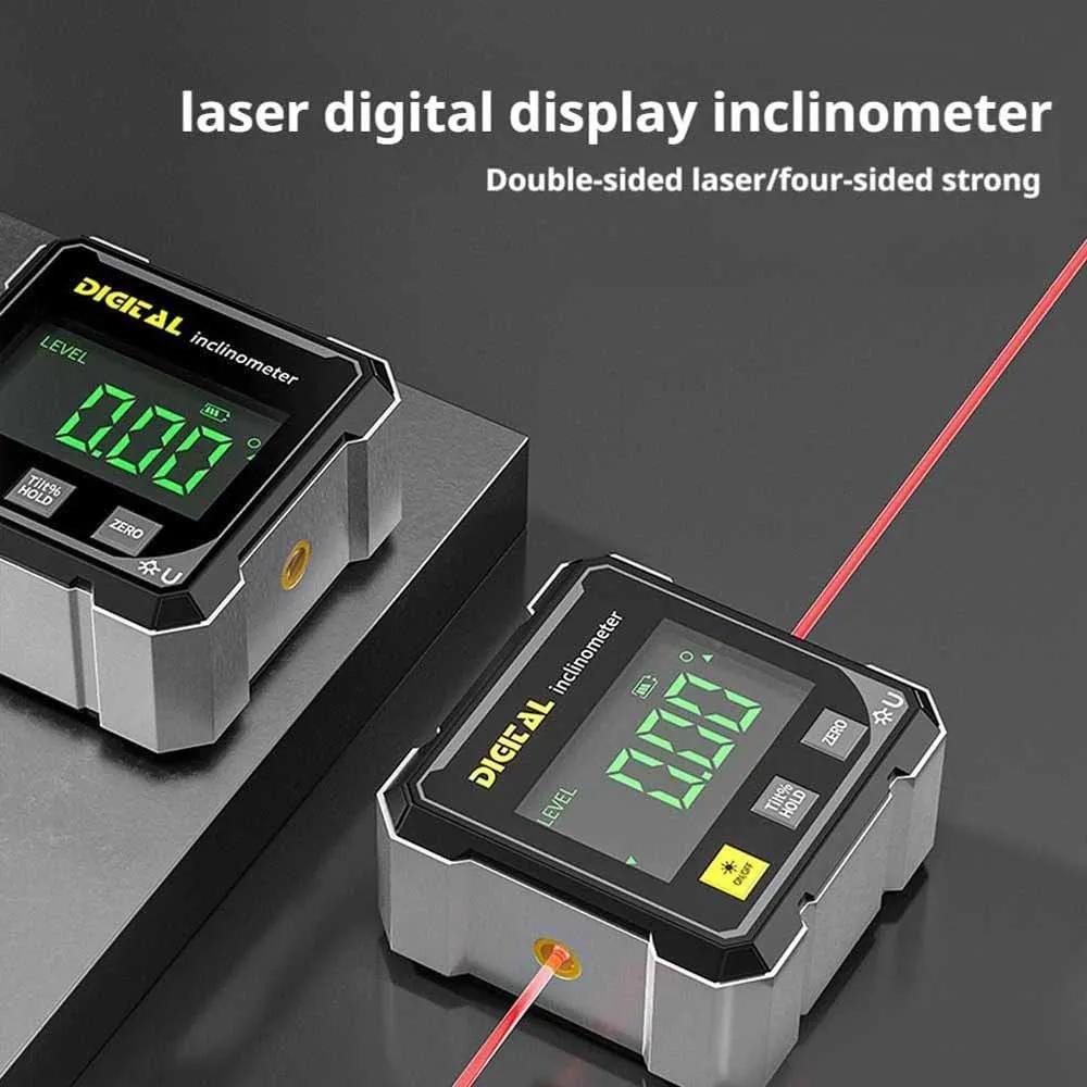 Jauge d'angle numérique magnétique à 4 côtés, avec rapporteur électronique Laser, horizontaomètre, i