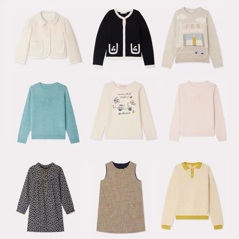 En stock 2025 automne BP bébé filles veste blanche garçons dessin animé pulls manteau chaud pour fil