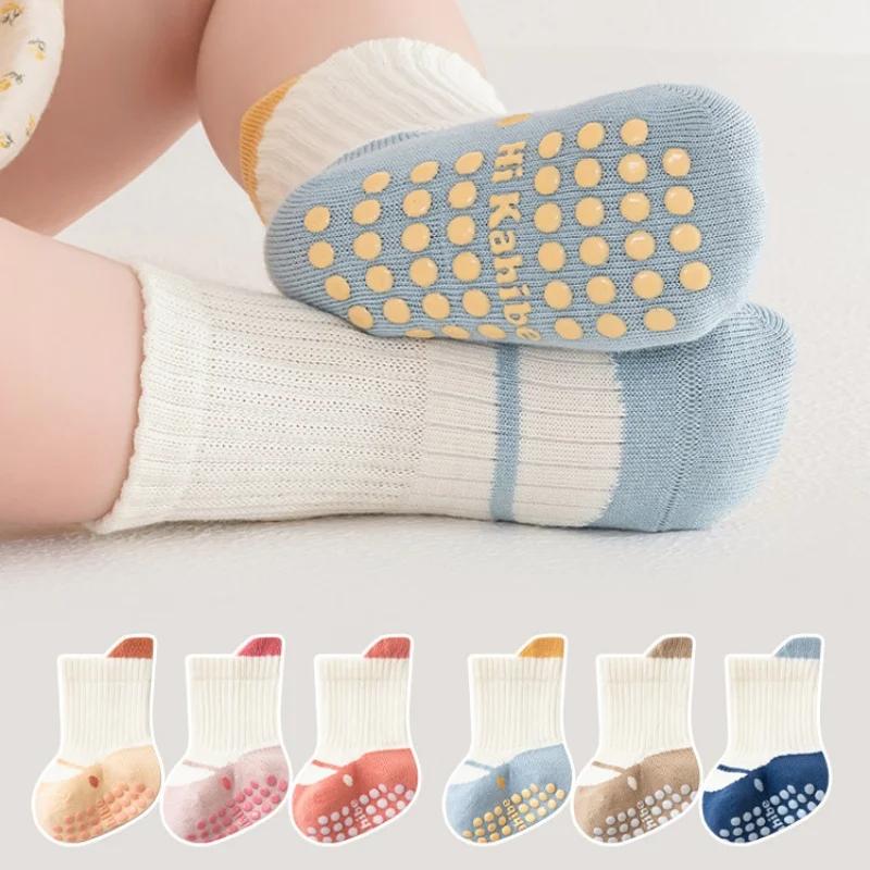 3 paires/lot chaussettes pour enfants pour filles garçons coton doux enfant en bas âge plancher mais