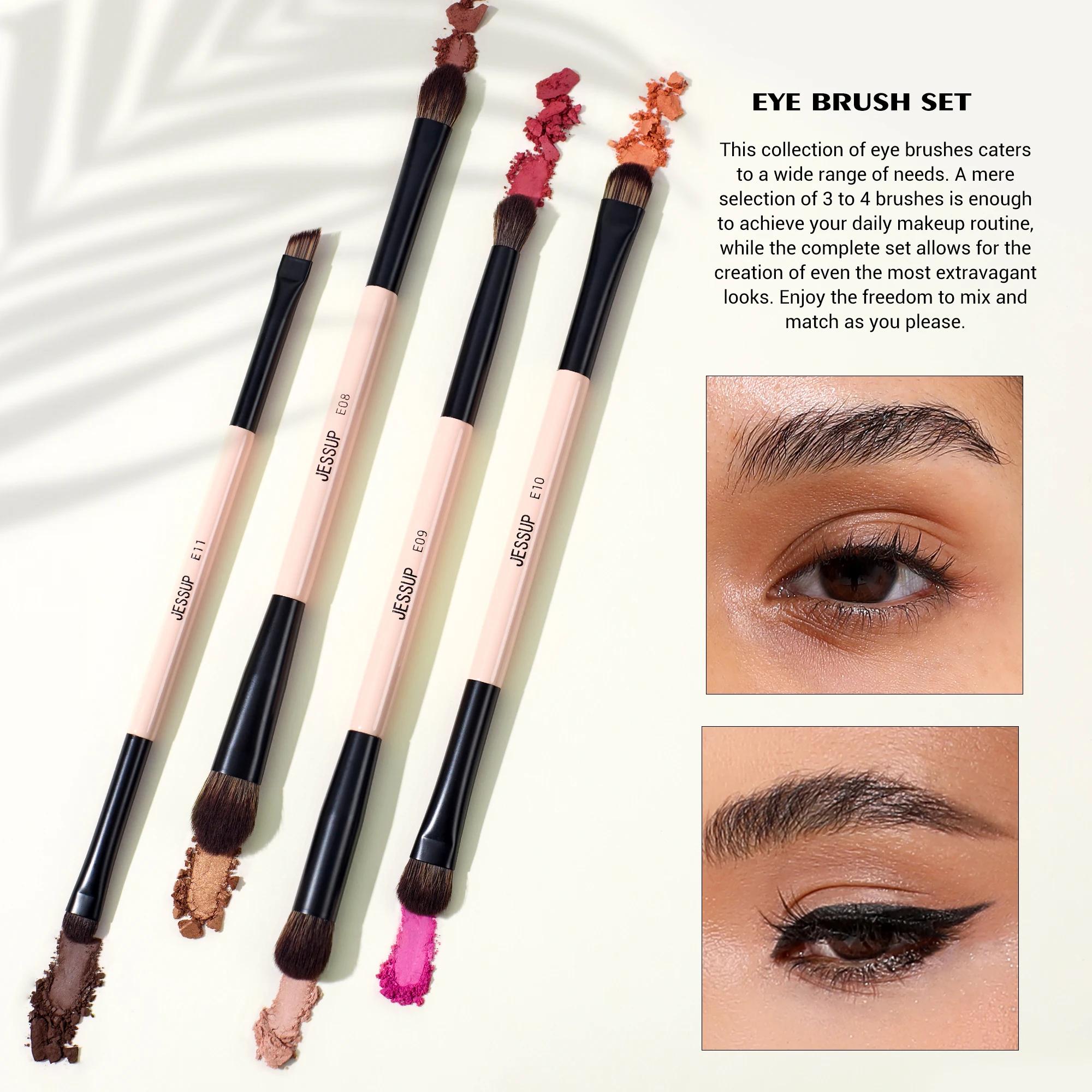 Jessup-Ensemble de pinceaux de maquillage double face, 3/5/7pcs, pour fond de teint, fard à barrage,