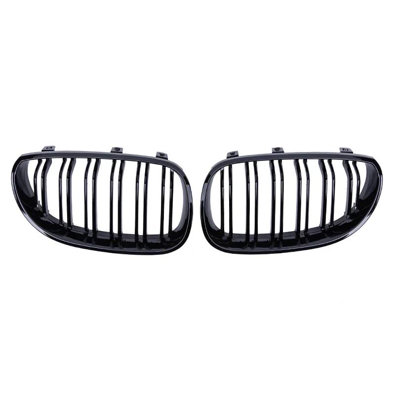 Pulleco Grille de pare-chocs avant de voiture Grilles de course de rein pour BMW E60 E61 5 série 200