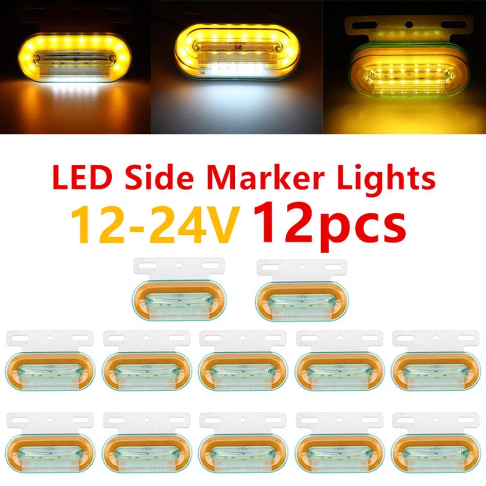 12 pièces 12 V/24 V LED voiture camion feux de position latéraux voiture feux externes Signal indica