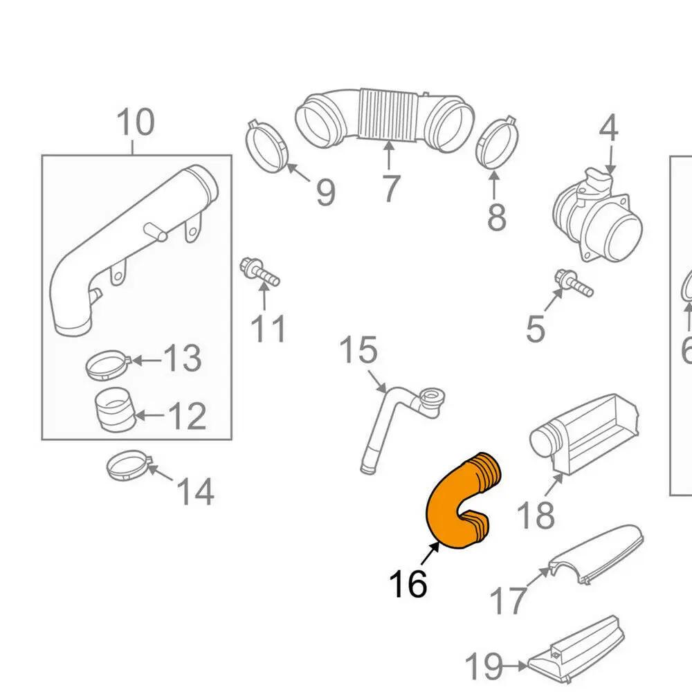 Conduit d'admission d'air moteur, 1 pièce, pour Golf Jetta MK5 MK6 Passat B6 B7 Caddy Beetle A3 S3 T