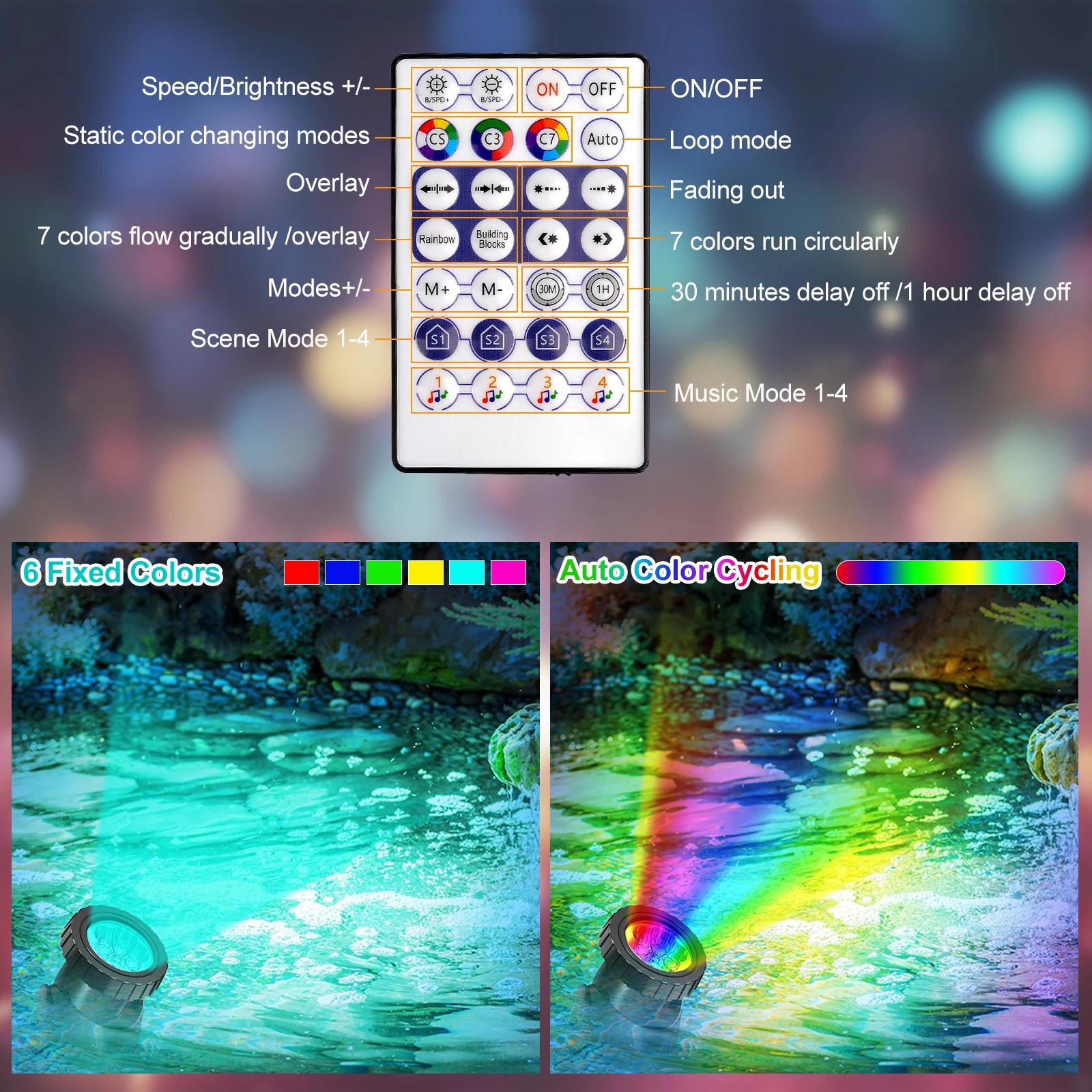 2/3/8/10 LED lumières étanche IP68 fontaine sous-marine étang Spot lumière paysage projecteur pour j