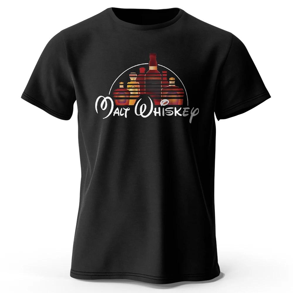 T-Shirt imprimé whisky malte pour hommes et femmes, 100% coton, surdimensionné, graphique drôle, hau