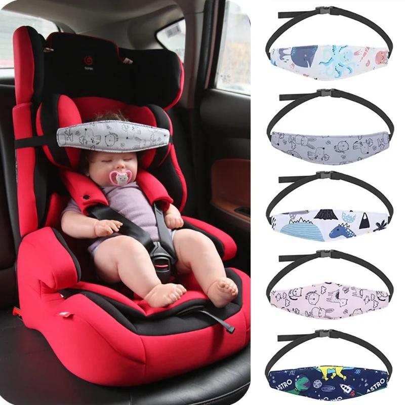 Siège d'auto pour bébé, Support de tête réglable pour poussette, sangle de soulagement du cou, ceint