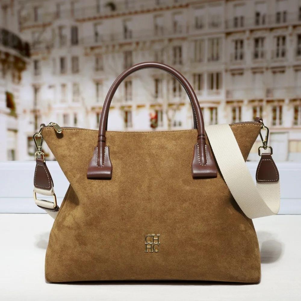 Sac fourre-tout tendance en cuir véritable 2026 pour femme, grande capacité, couleur unie, style vin
