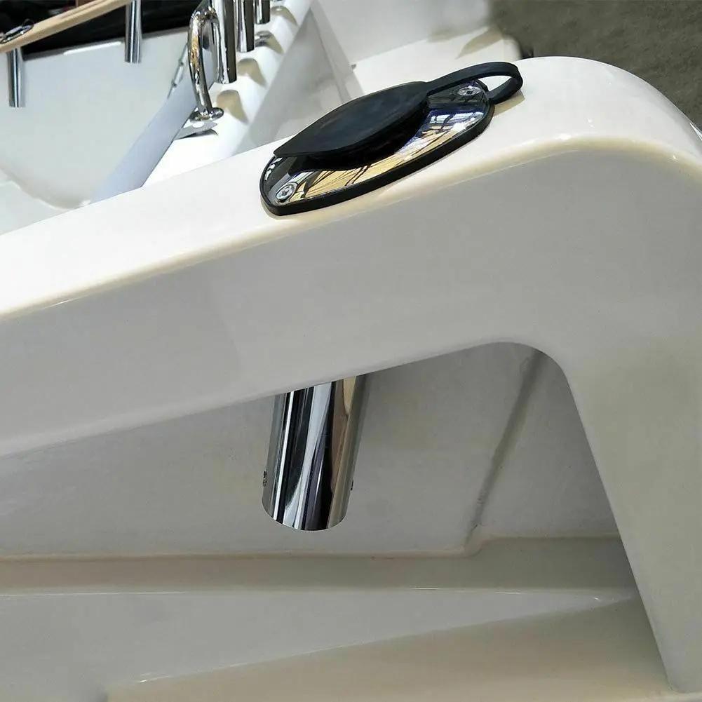 2 supports de canne à pêche pour bateau, montage encastré en acier inoxydable, dosette de canne à 30