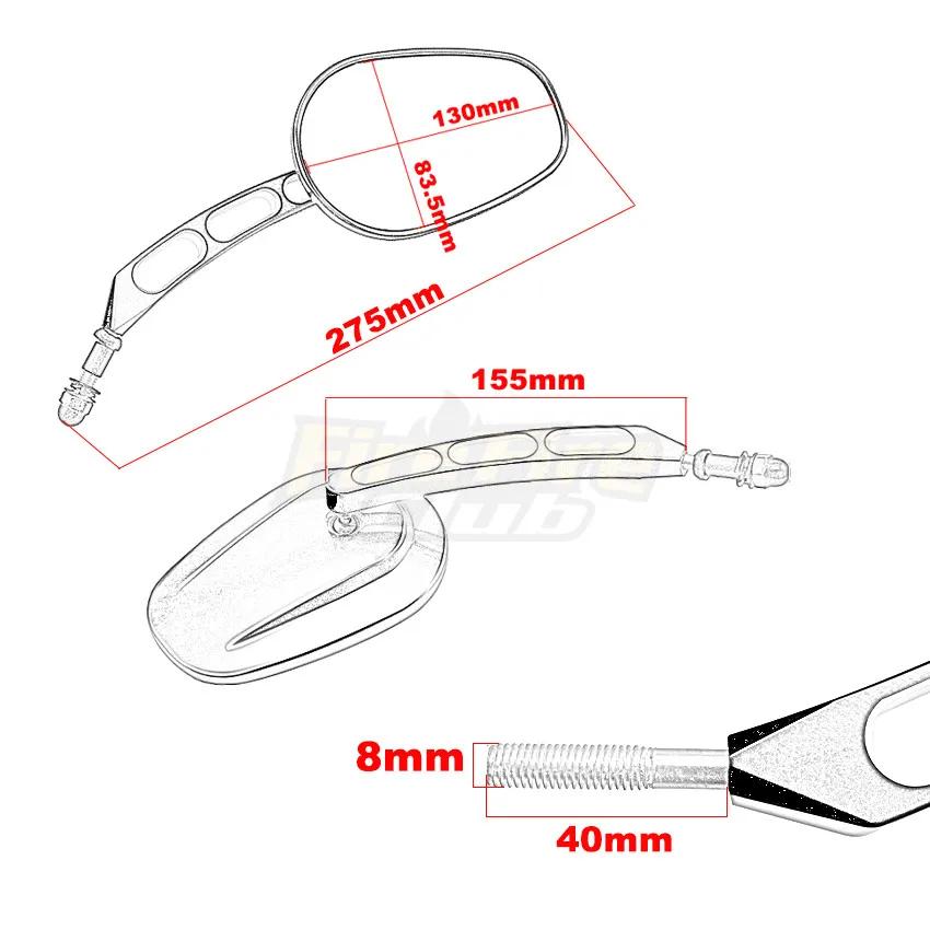 Rétroviseurs de moto rétroviseurs en verre rétroviseur latéral droit gauche pour Harley 883 1200 48