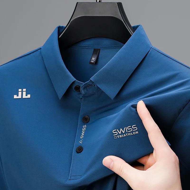 Chemise à manches courtes pour hommes, décontractée, avec Badge, Polo de couleur unie, à la mode, re