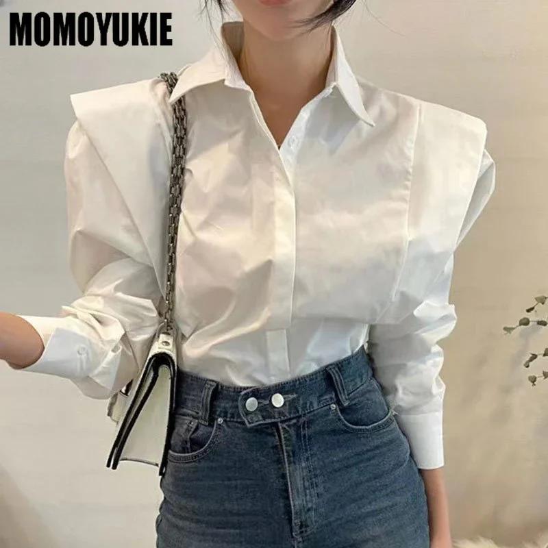 2023 printemps femmes Blouses mode Vintage Simple panneau de fermeture volants à manches longues loi