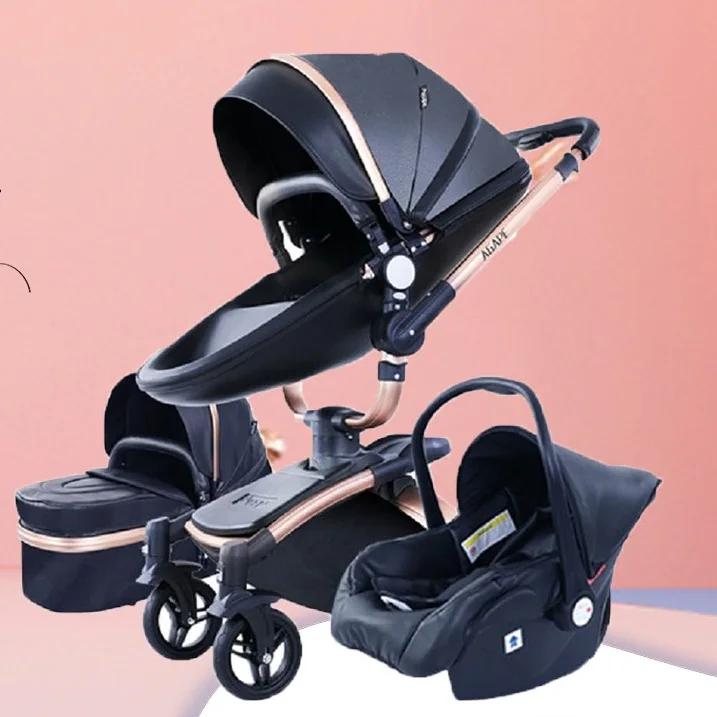 Poussette bébé 3 en 1 pour landau, accessoires pour nouveau-né, poussette de bébé de luxe de paysage