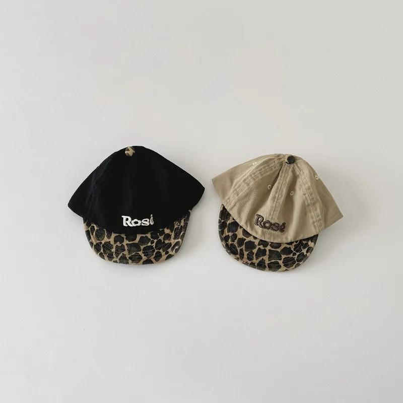 Nouvelle casquette de baseball pour bébé style Ins 2026, imprimé léopard, chapeau souple à visière p