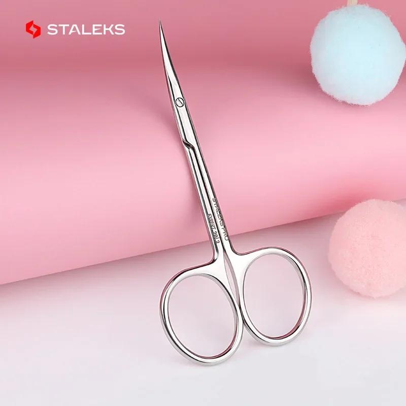 STALEKS SE-20-2 ciseaux à ongles de haute qualité en acier inoxydable coude ciseaux à sourcils Profe