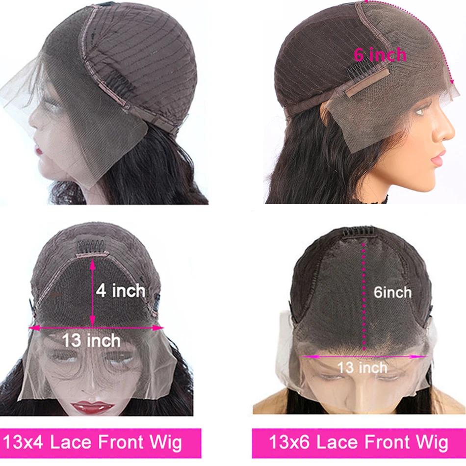 Perruques de cheveux humains frontales en dentelle transparente HD 13X6 perruques de cheveux humains