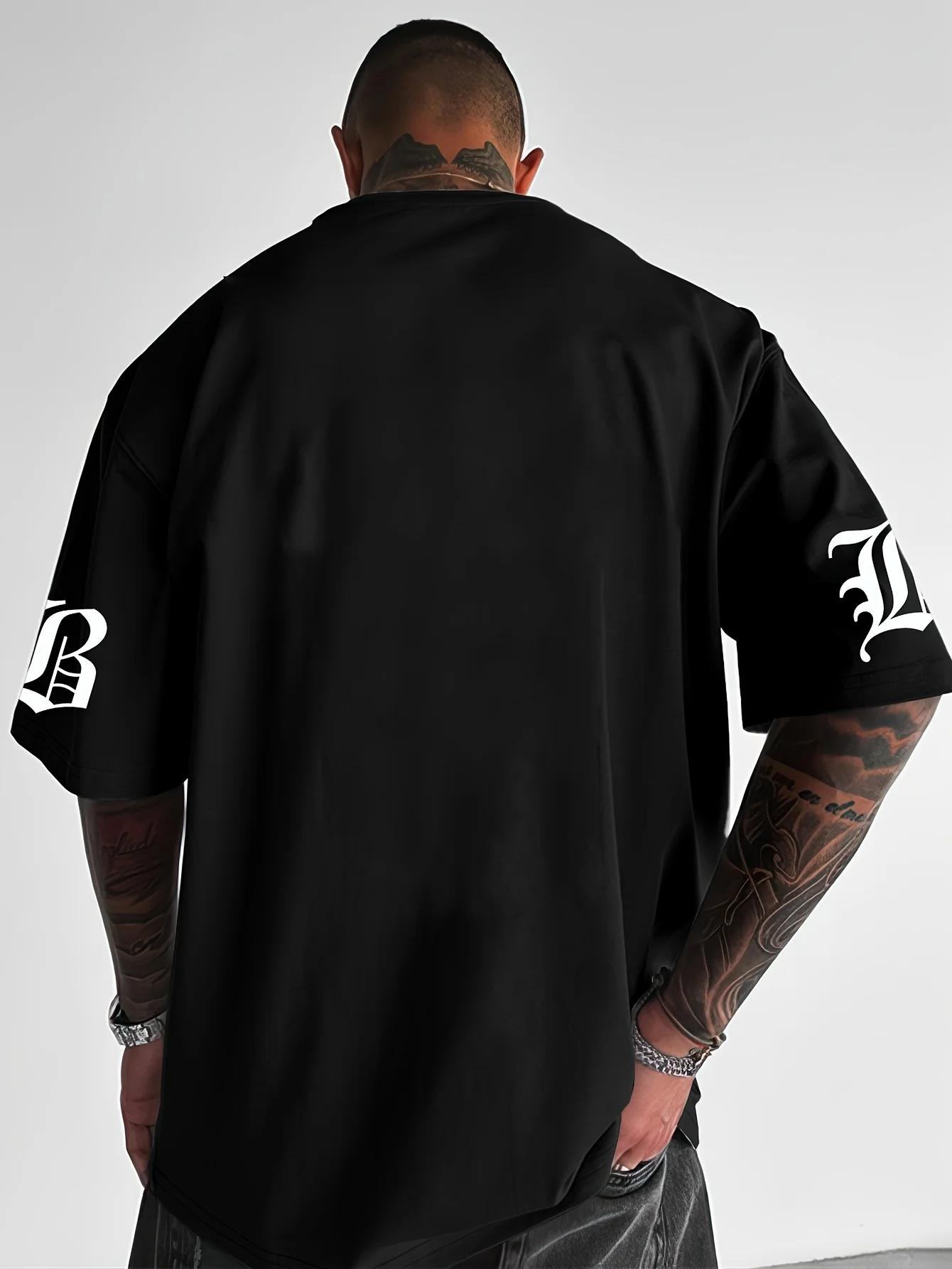 T-shirt pour hommes, décontracté, simple, à la mode, confortable, respirant et doux, avec lettres im
