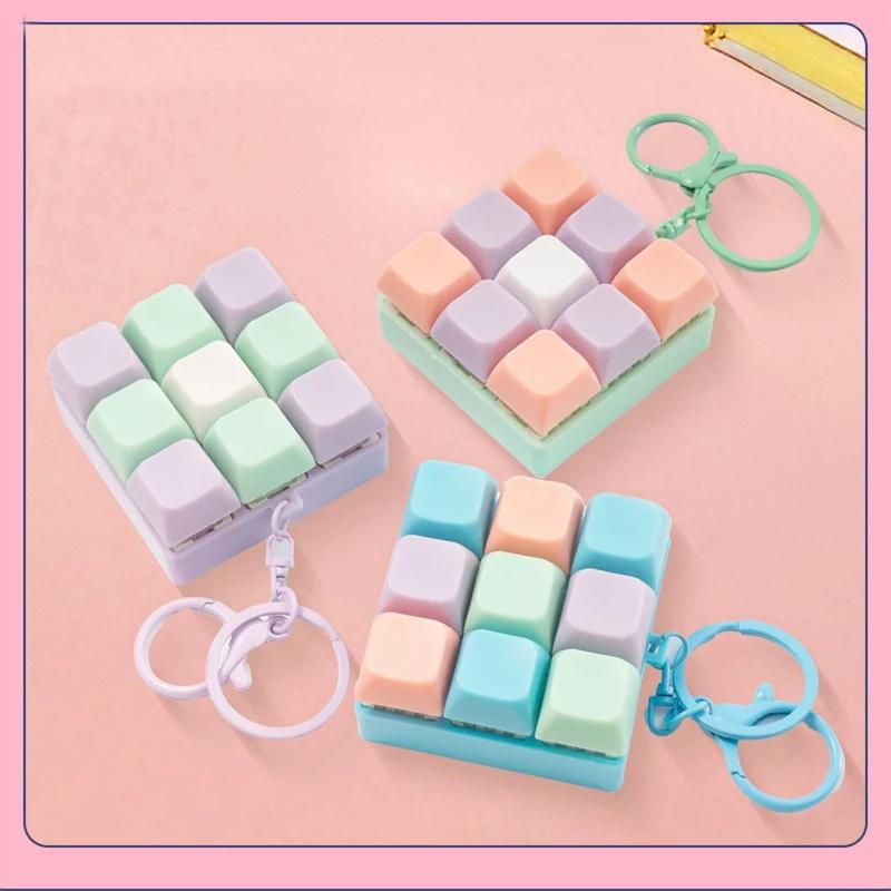 Porte-clés Tetris à neuf touches pour adulte, anti-Stress, jeu de clavier, jouet magique anti-Stress