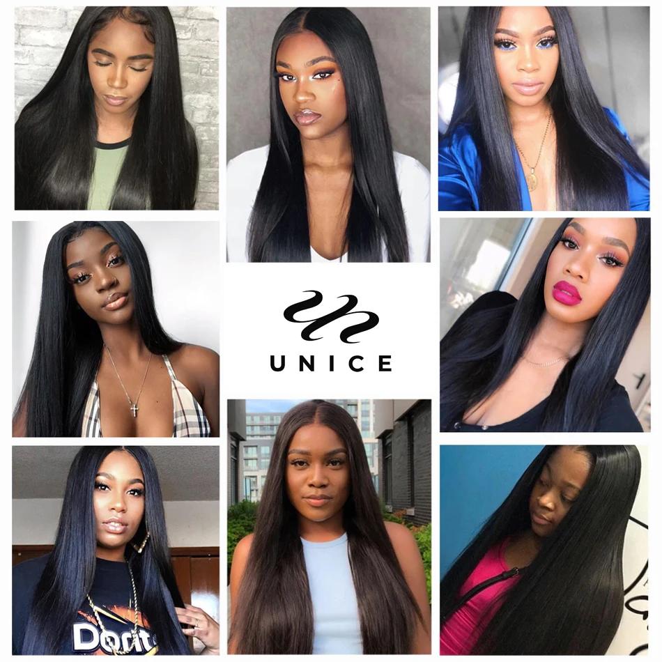 Tissage en lot péruvien 100% naturel-UNice Hair, cheveux lisses, 8 à 30 pouces, lot de 1/3/4, vente 