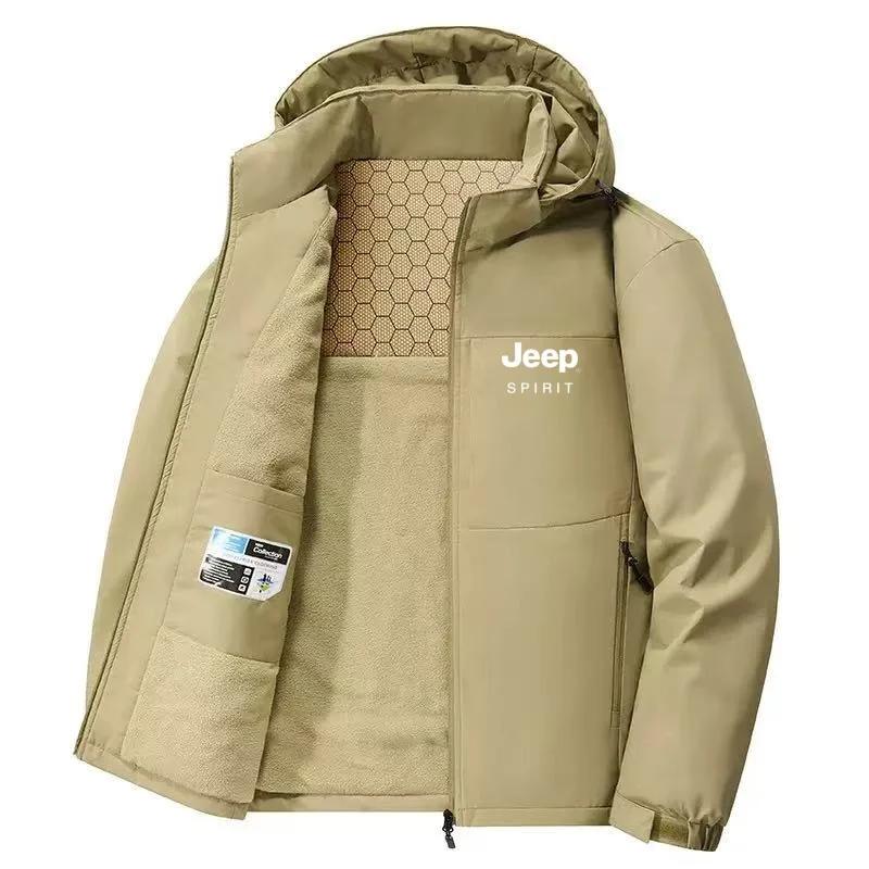 Veste chaude doublée polaire de haute qualité Jeep 2026, idéale pour le cyclisme en extérieur, le ca