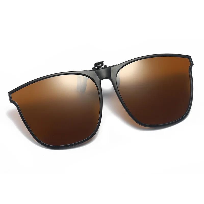 Lunettes de soleil polarisées à Clip pour hommes et femmes, pour conducteur de voiture, Vision noctu