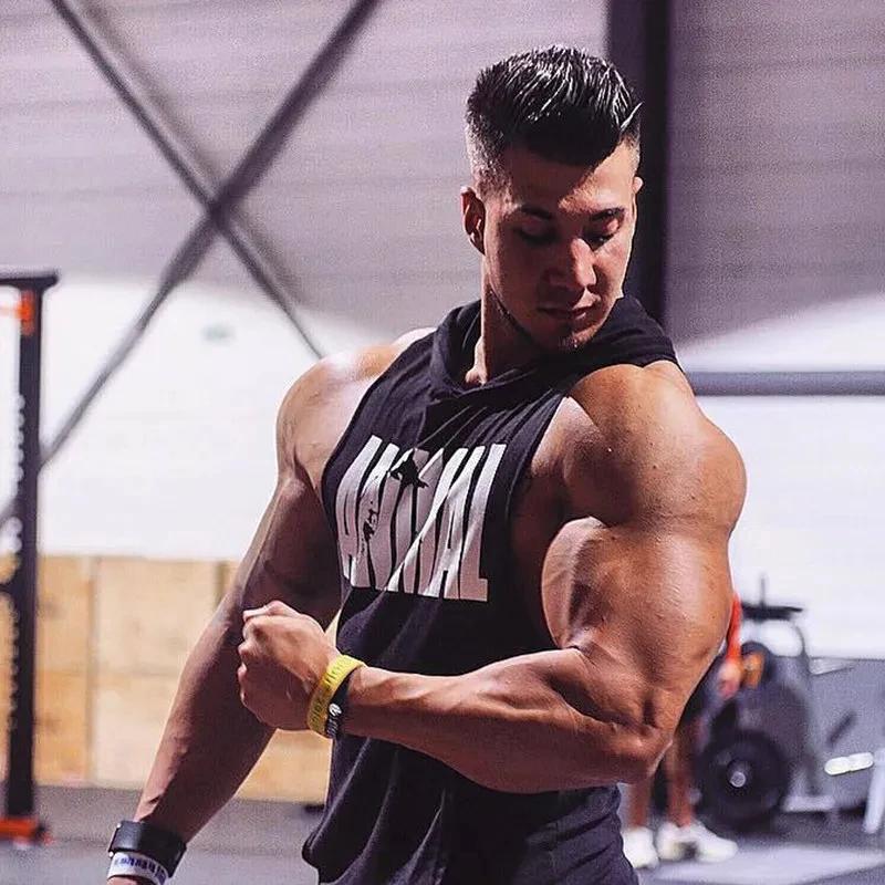 Gilet homme sweat sans manches haut de sport homme chemise sans manches musculation Fitness vêtement
