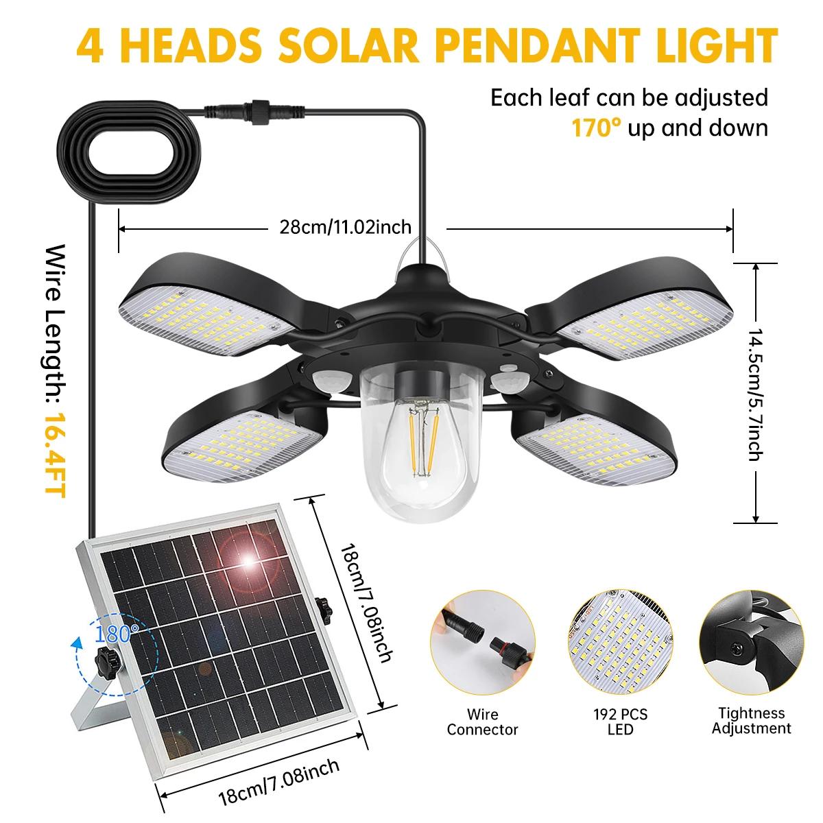 192led lumière de grange à énergie solaire lumière de hangar solaire pour intérieur et extérieur 100