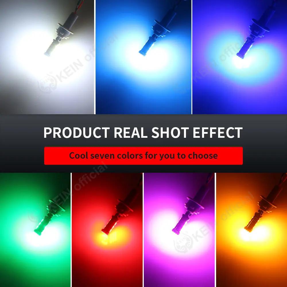 KEIN 2 pièces 7 couleurs P21W 1156 1157 ampoule Led BA15S BAY15D T20 7440 7443 W21W 45SMD 4014 clign