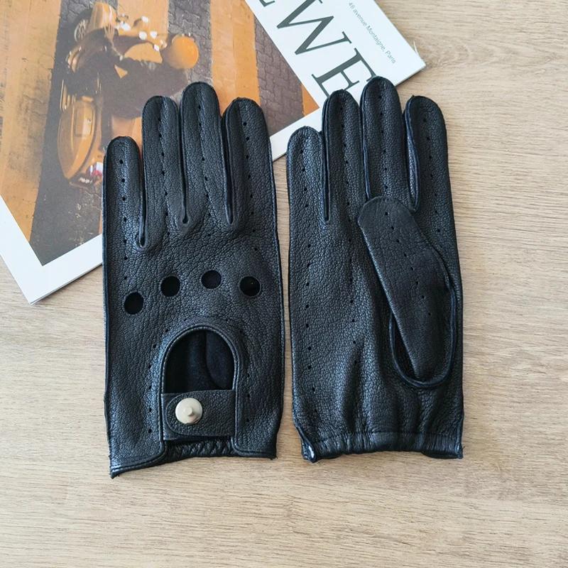 Gants en peau de cerf pour hommes, fins, sans lignes, protection solaire d'extérieur, cyclisme, cond
