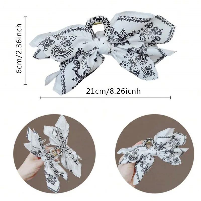 Pince à cheveux double face fleur de cajou, nœud papillon, décodage, vacances d'été, mode, amour, sa