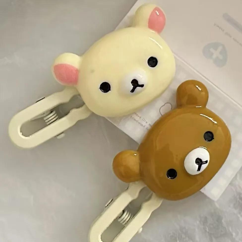 Rilakkuma pinces à cheveux pour filles Kawaii Relax ours épingle à cheveux femmes frange épingle à c