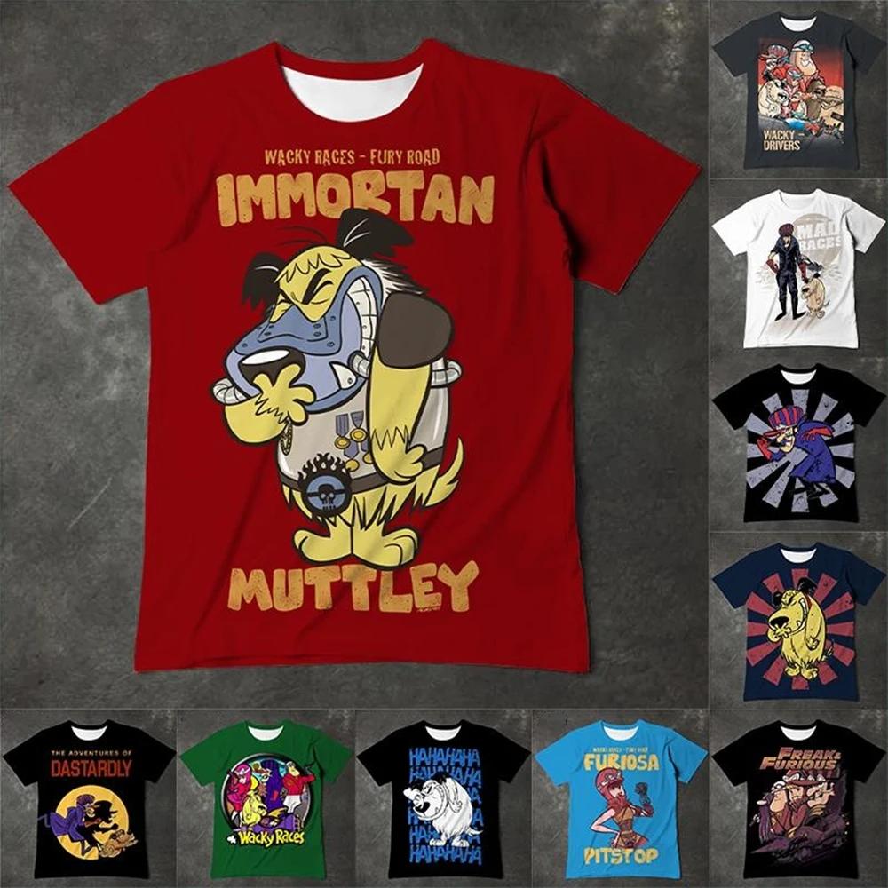 T-shirt à manches courtes avec motif amusant de dessin animé mignon, impression 3D, décontracté et c