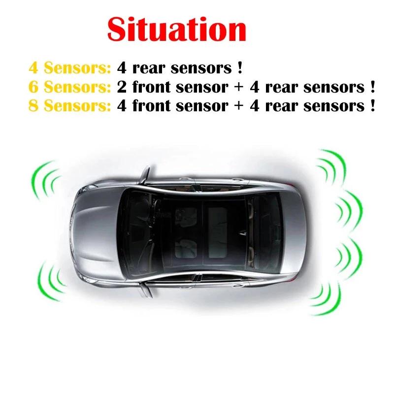 Kit de capteurs de stationnement à Radar Multiple, rétro-éclairage, système d'affichage LED Parktron