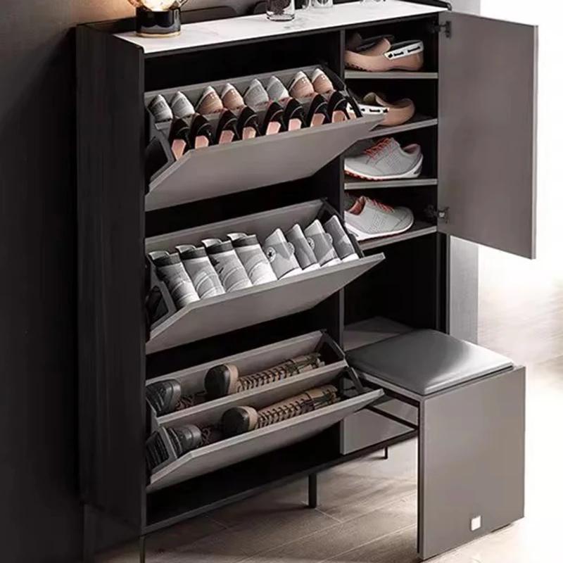 Étagère de rangement grandes armoires à chaussures derrière la porte armoires à chaussures moderne d